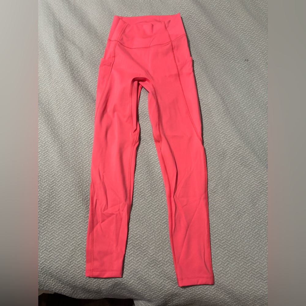 Bright Coral ladies workout leggings